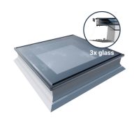 Flat Roof Window OKPOL with Flat Triple Glass- Fixed